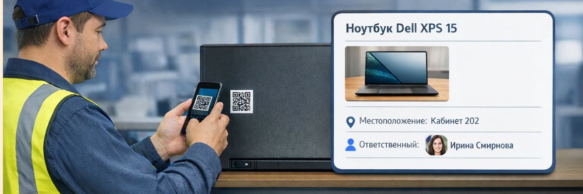 QR ИНВЕНТАРИЗАЦИЯ - Идентификация имущества при инвентаризации: как сотрудники точно понимают, что именно перед ними