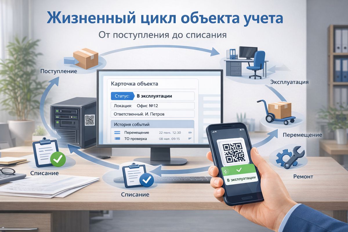 Жизненный цикл объекта учета имущества: как выстроить контроль от поступления до списания